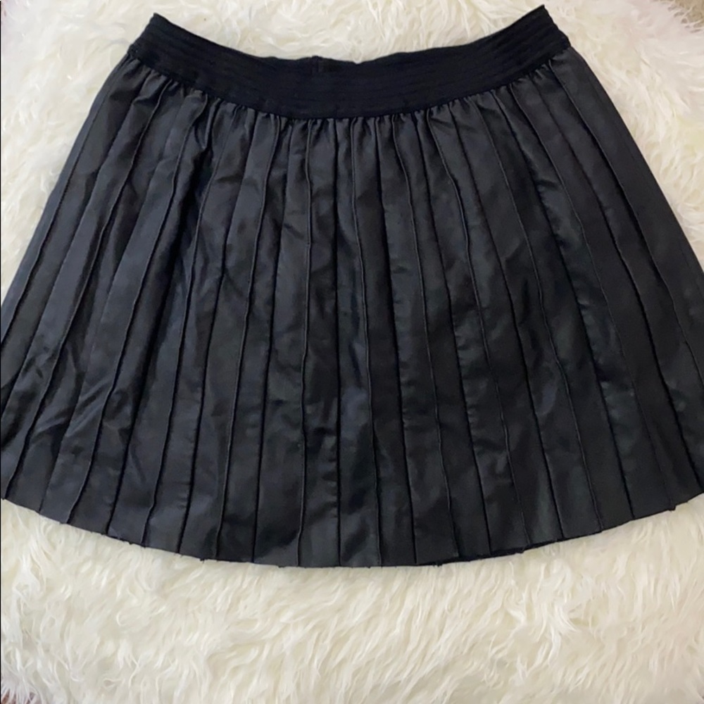Free People Vegan Leather Skirt Black Size Small